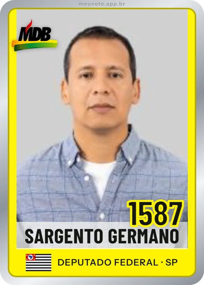 Carta de Sargento Germano, número 1587, MDB