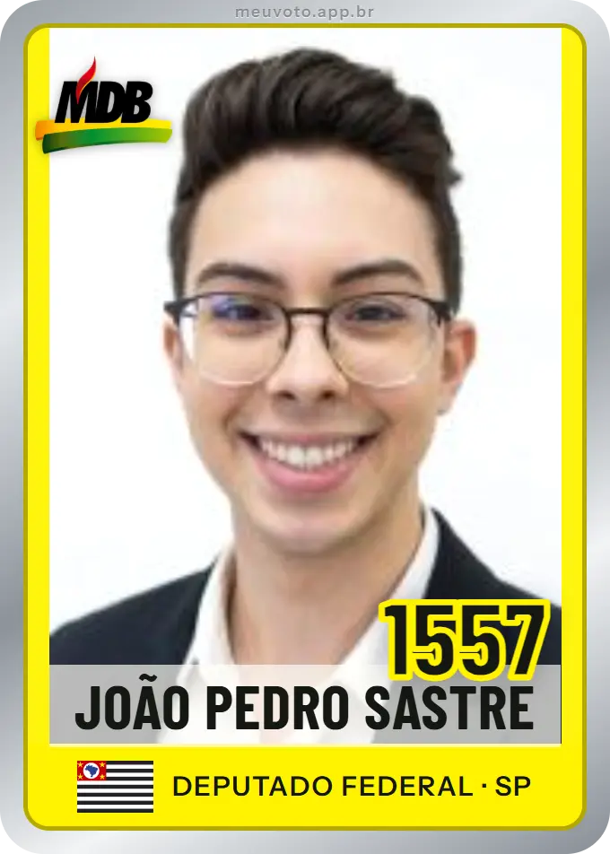 Carta de João Pedro Sastre, número 1557, MDB