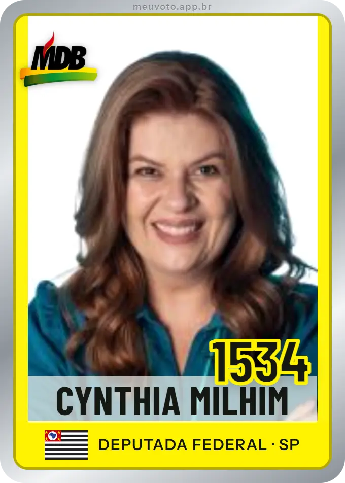 Carta de Cynthia Milhim, número 1534, MDB