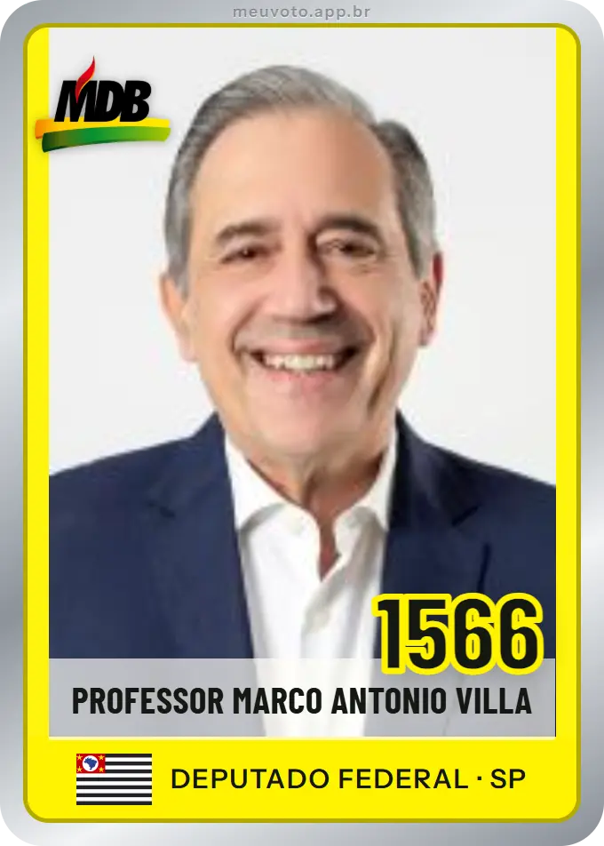 Carta de Professor Marco Antonio Villa, número 1566, MDB