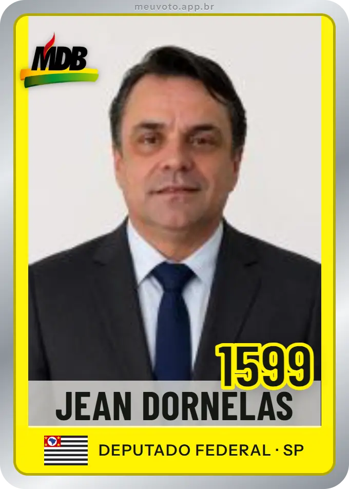 Carta de Jean Dornelas, número 1599, MDB