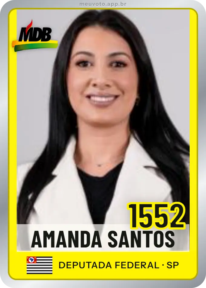 Carta de Amanda Santos, número 1552, MDB