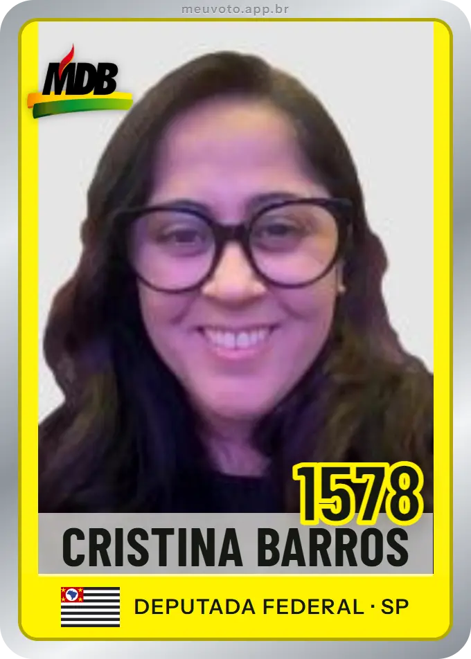 Carta de Cristina Barros, número 1578, MDB