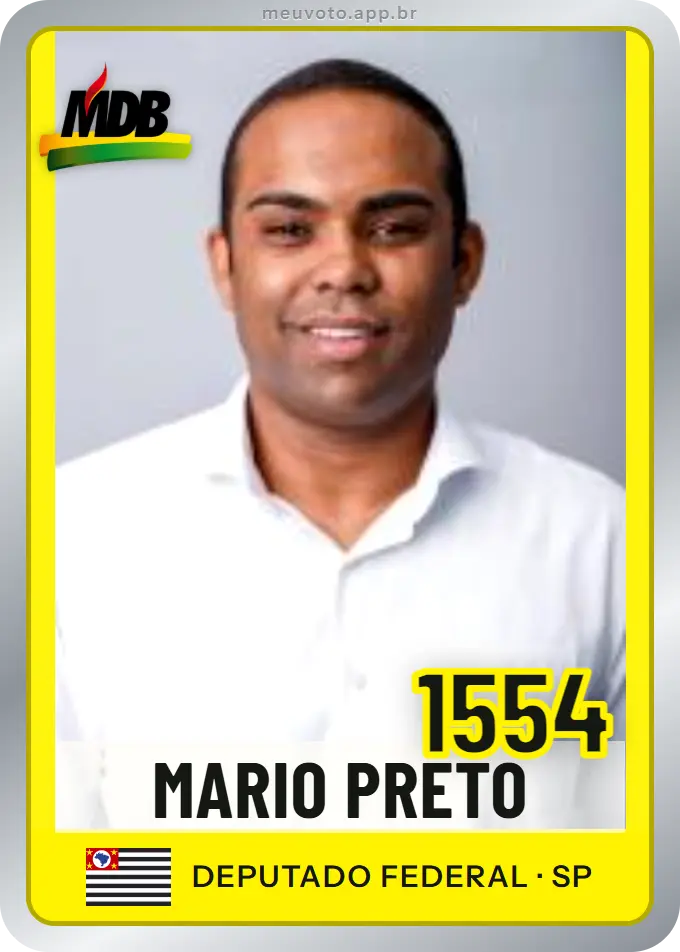 Carta de Mario Preto, número 1554, MDB