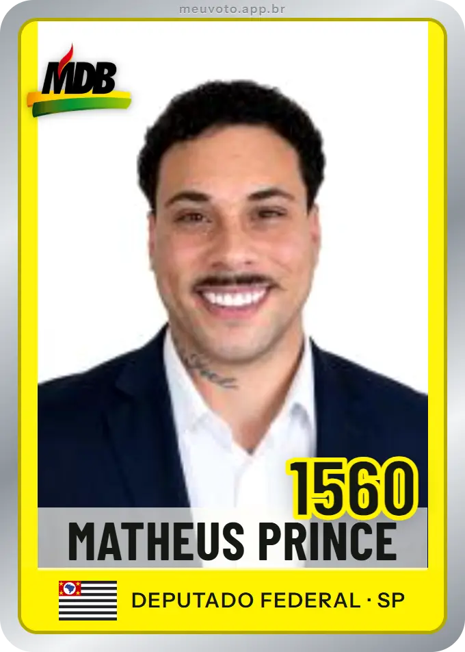 Carta de Matheus Prince, número 1560, MDB
