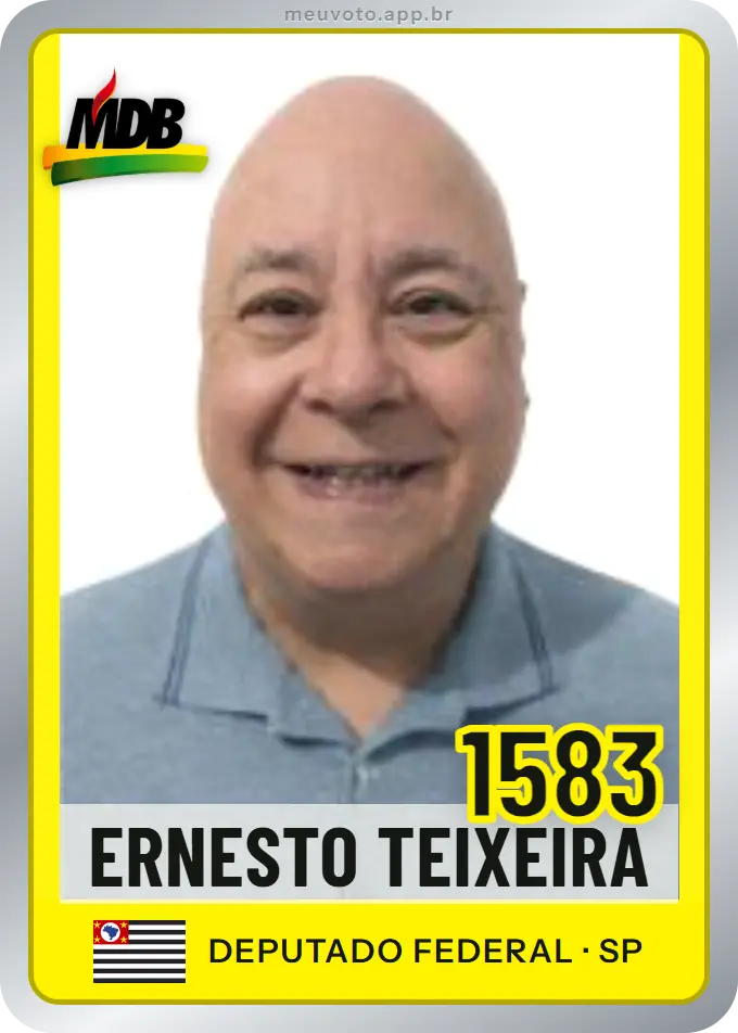 Carta de Ernesto Teixeira, número 1583, MDB