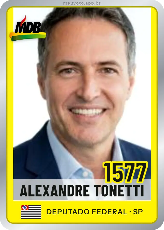 Carta de Alexandre Tonetti, número 1577, MDB