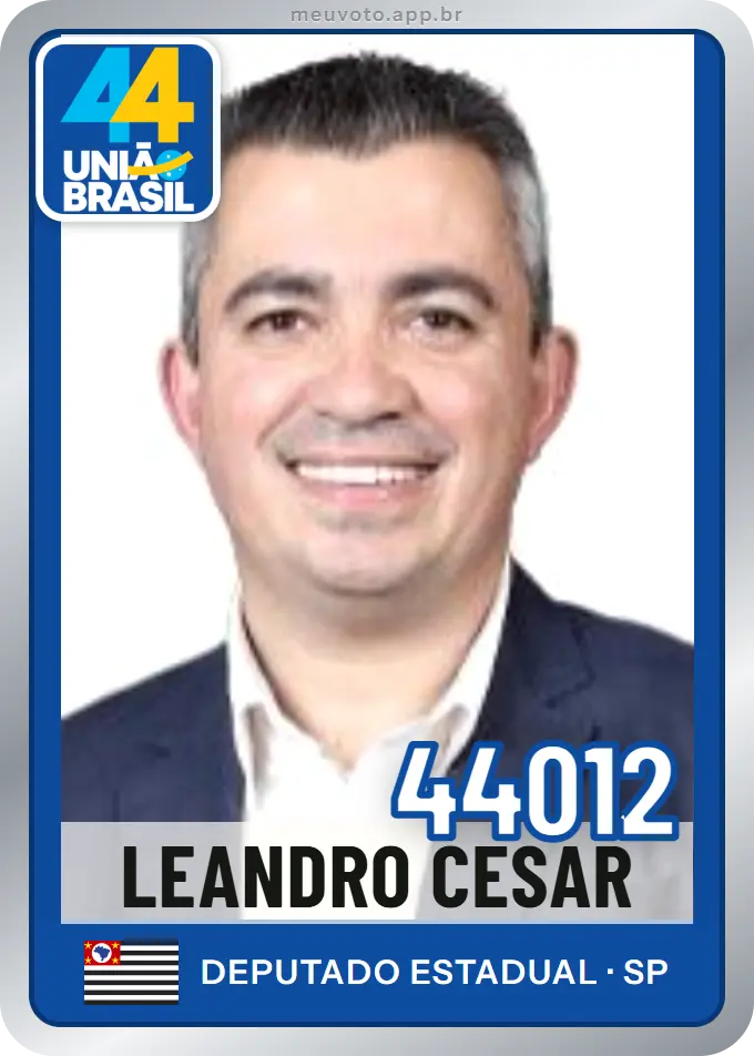 Carta de Leandro Cesar, número 44012, União