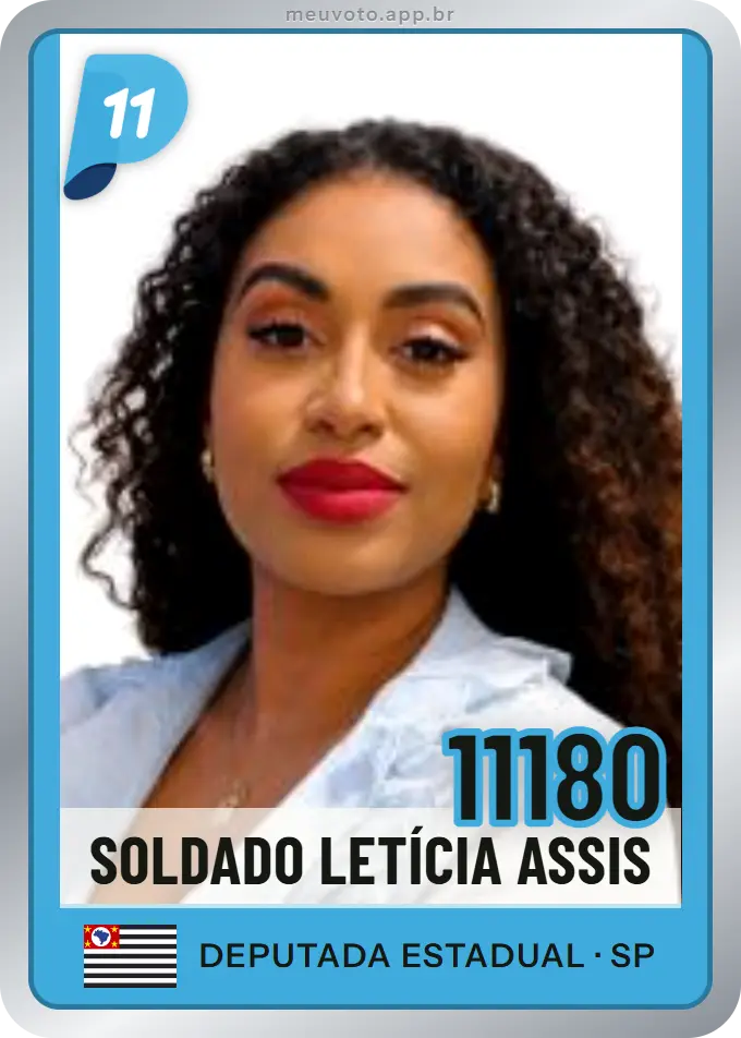 Carta de Soldado Letícia Assis, número 11180, PP