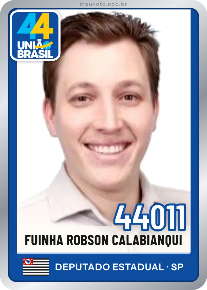 Carta de Fuinha Robson Calabianqui, número 44011, União