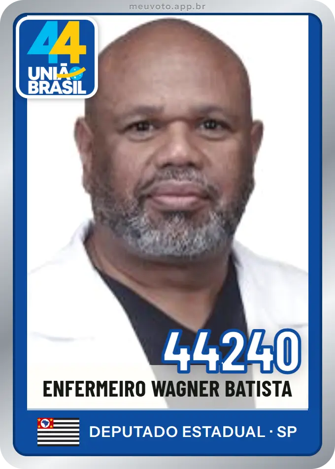 Carta de Enfermeiro Wagner Batista, número 44240, União