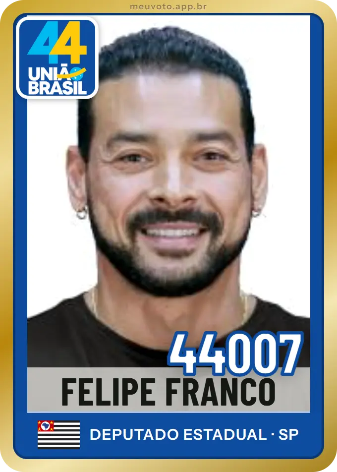 Carta de Felipe Franco, número 44007, União