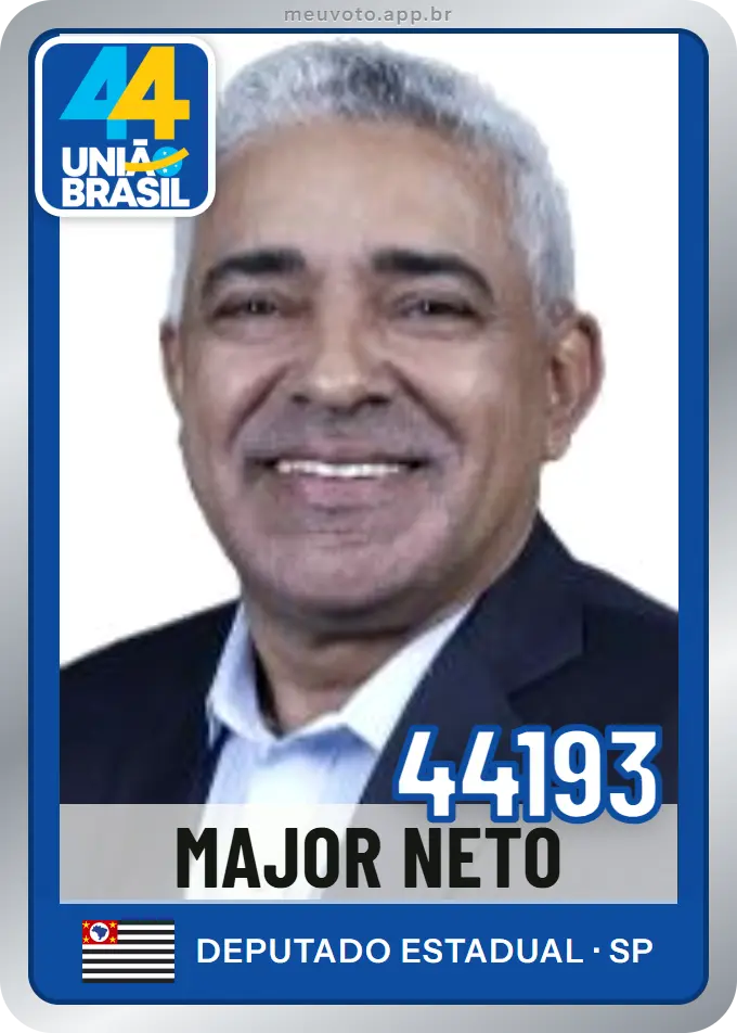 Carta de Major Neto, número 44193, União
