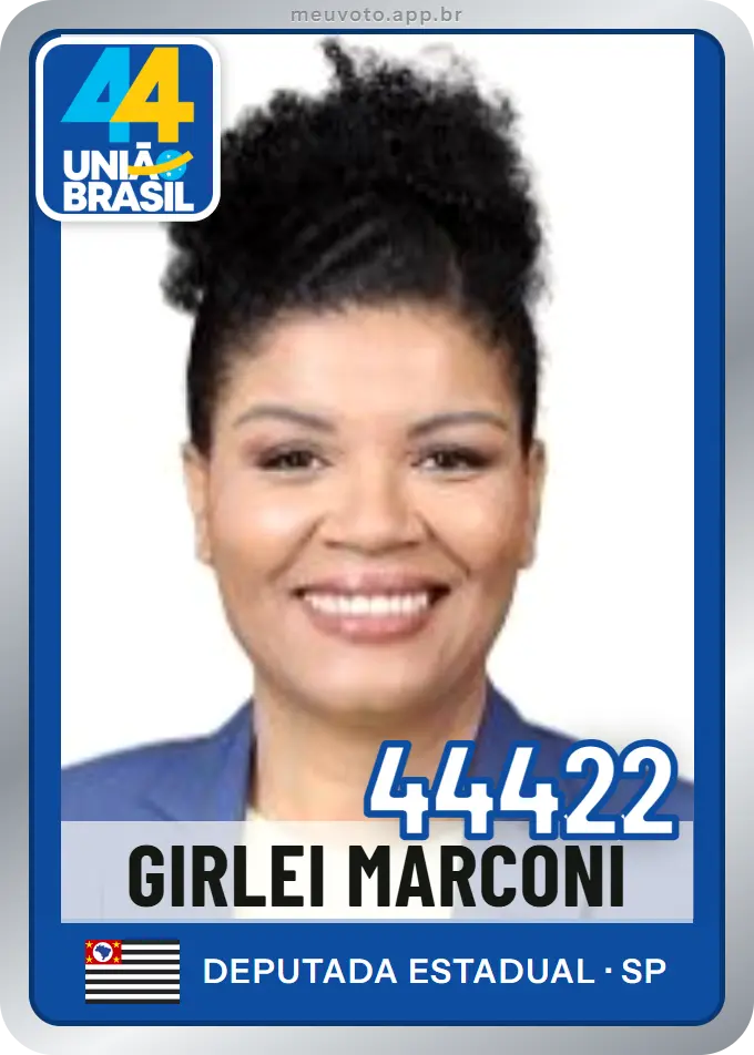 Carta de Girlei Marconi, número 44422, União