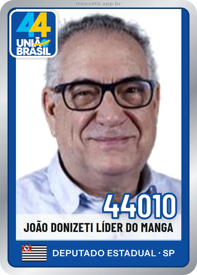 Carta de João Donizeti Líder do Manga, número 44010, União