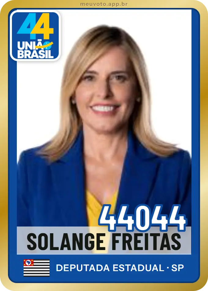 Carta de Solange Freitas, número 44044, União