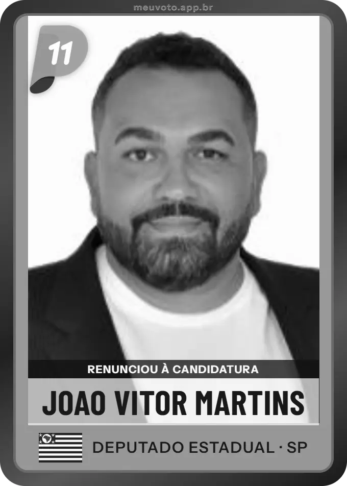 Carta de Joao Vitor Martins, PP. Renunciou à candidatura e não vai à urna.