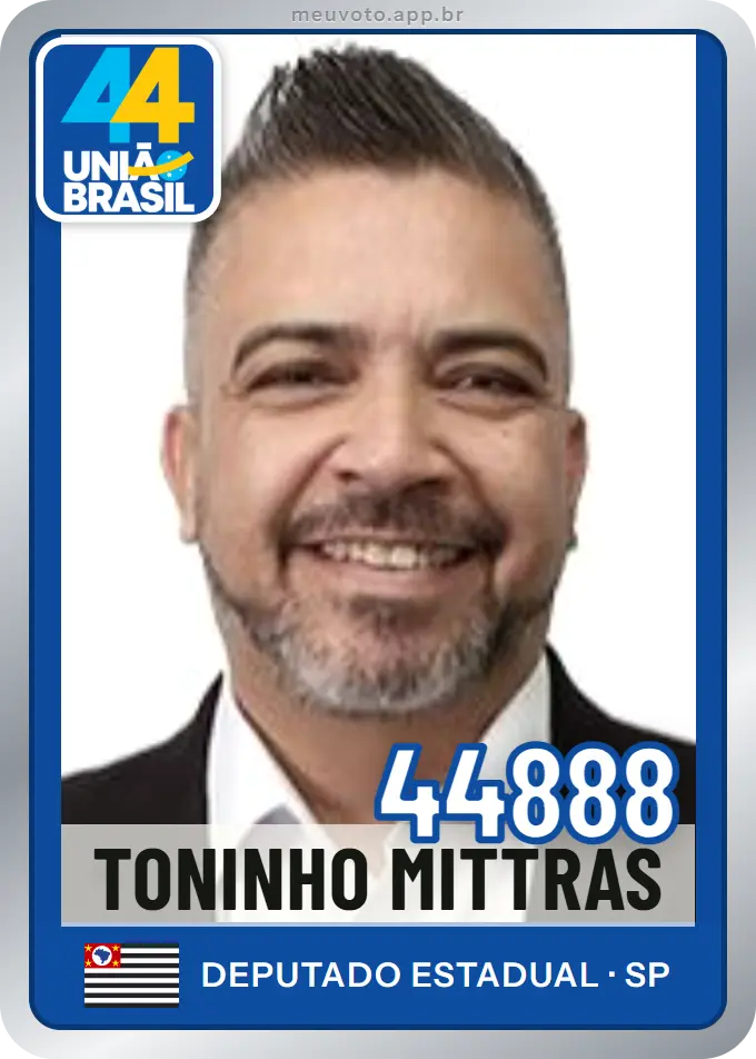 Carta de Toninho Mittras, número 44888, União