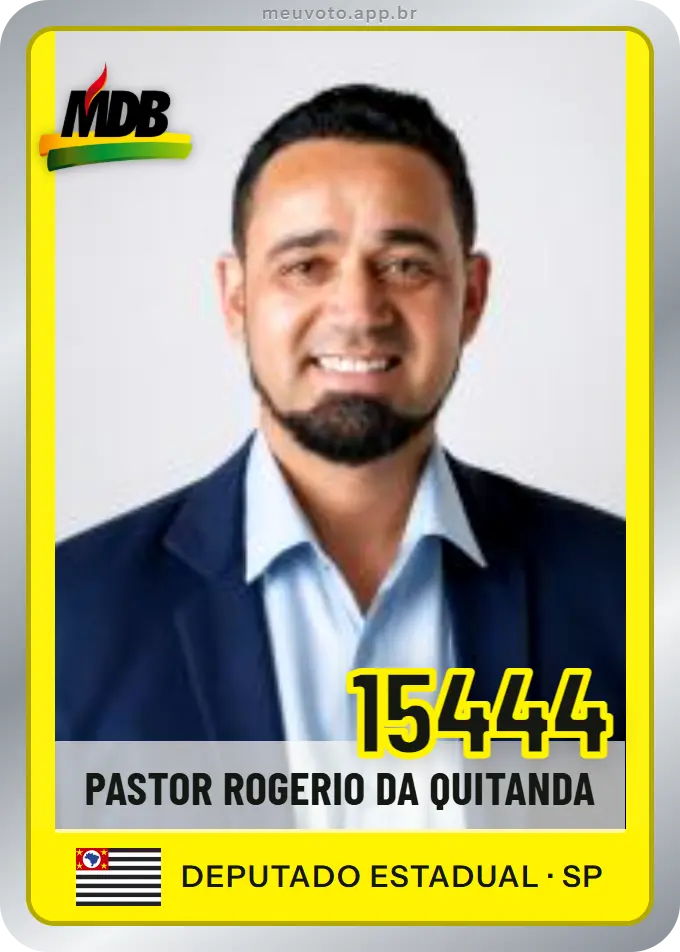 Carta de Pastor Rogerio da Quitanda, número 15444, MDB
