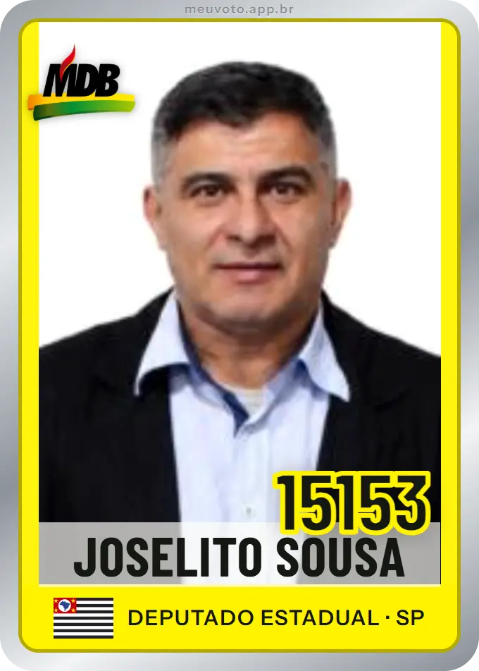 Carta de Joselito Sousa, número 15153, MDB