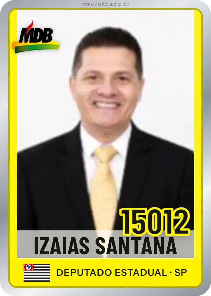 Carta de Izaias Santana, número 15012, MDB