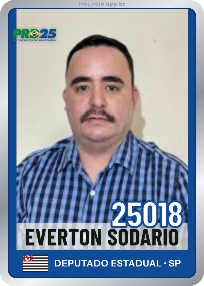 Carta de Everton Sodario, número 25018, PRD