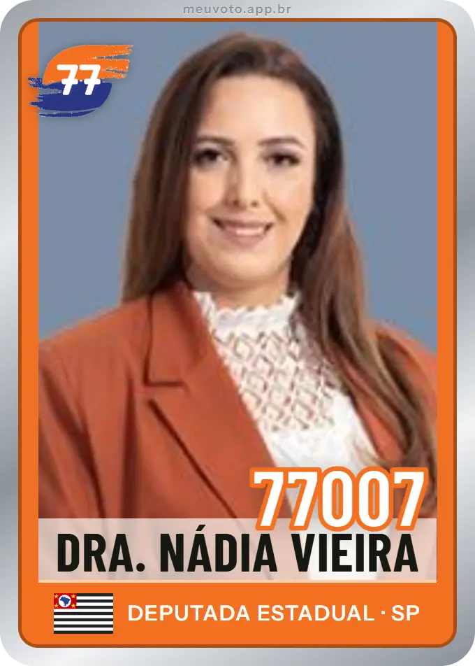 Carta de Dra. Nádia Vieira, número 77007, Solidariedade
