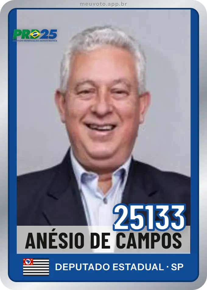 Carta de Anésio de Campos, número 25133, PRD