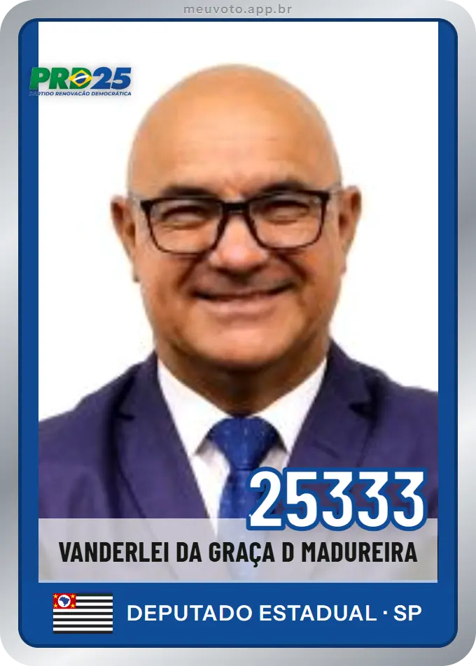 Carta de Vanderlei da Graça D Madureira, número 25333, PRD