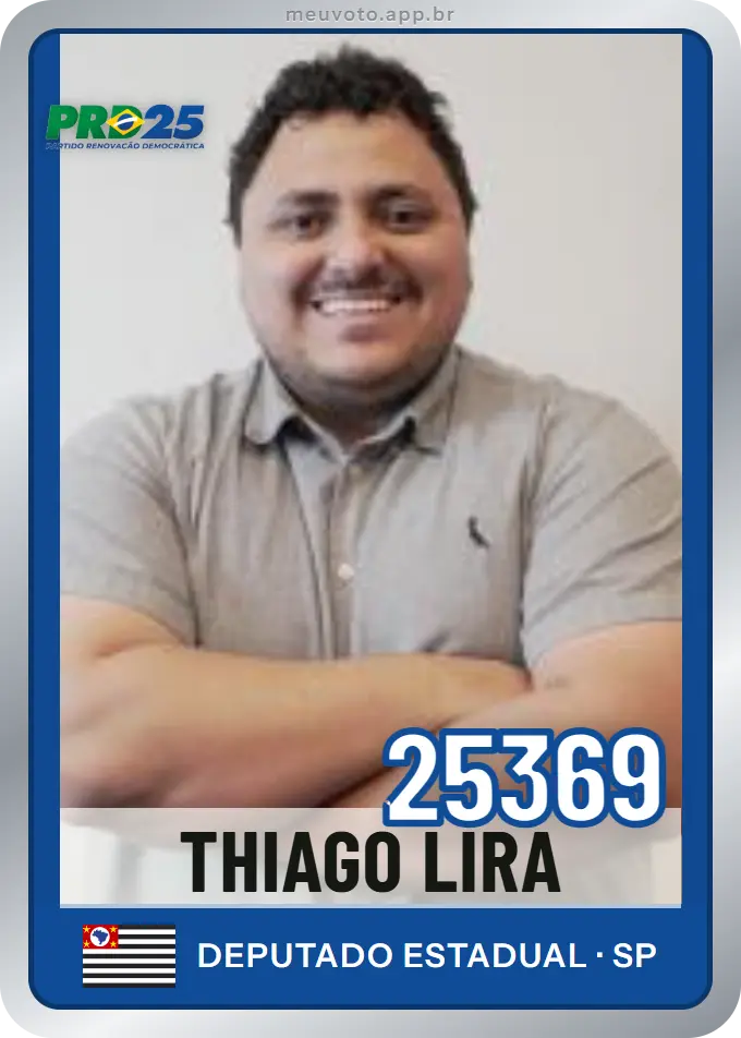 Carta de Thiago Lira, número 25369, PRD