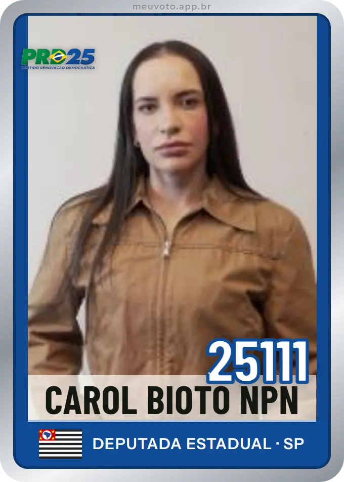 Carta de Carol Bioto Npn, número 25111, PRD