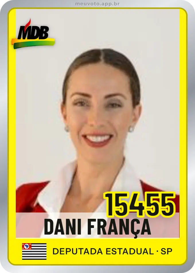 Carta de Dani França, número 15455, MDB