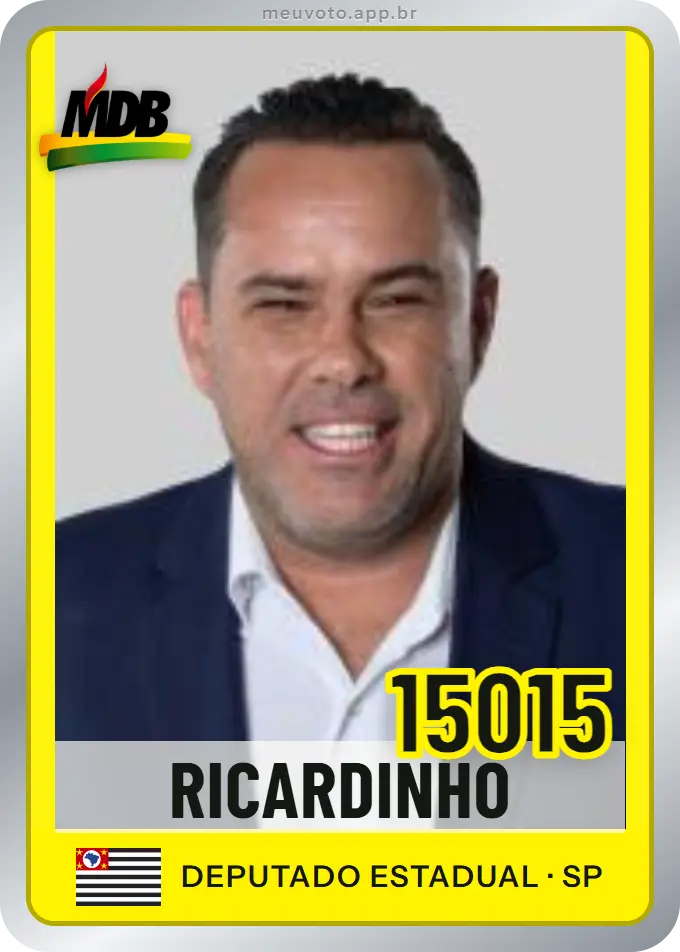 Carta de Ricardinho, número 15015, MDB