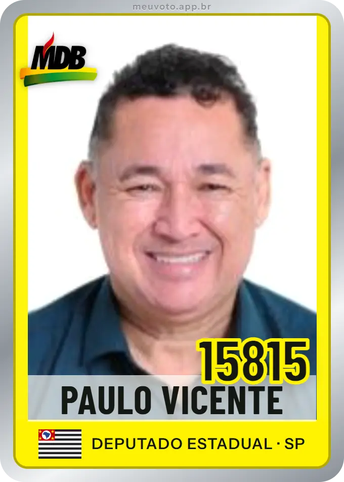 Carta de Paulo Vicente, número 15815, MDB