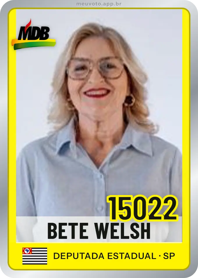 Carta de Bete Welsh, número 15022, MDB
