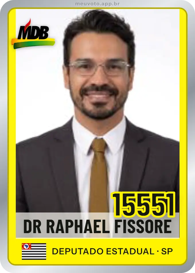 Carta de Dr Raphael Fissore, número 15551, MDB