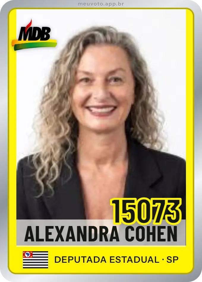 Carta de Alexandra Cohen, número 15073, MDB