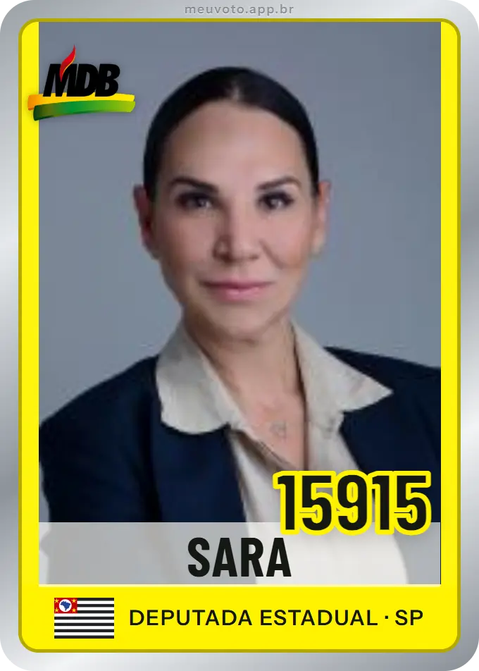 Carta de Sara, número 15915, MDB