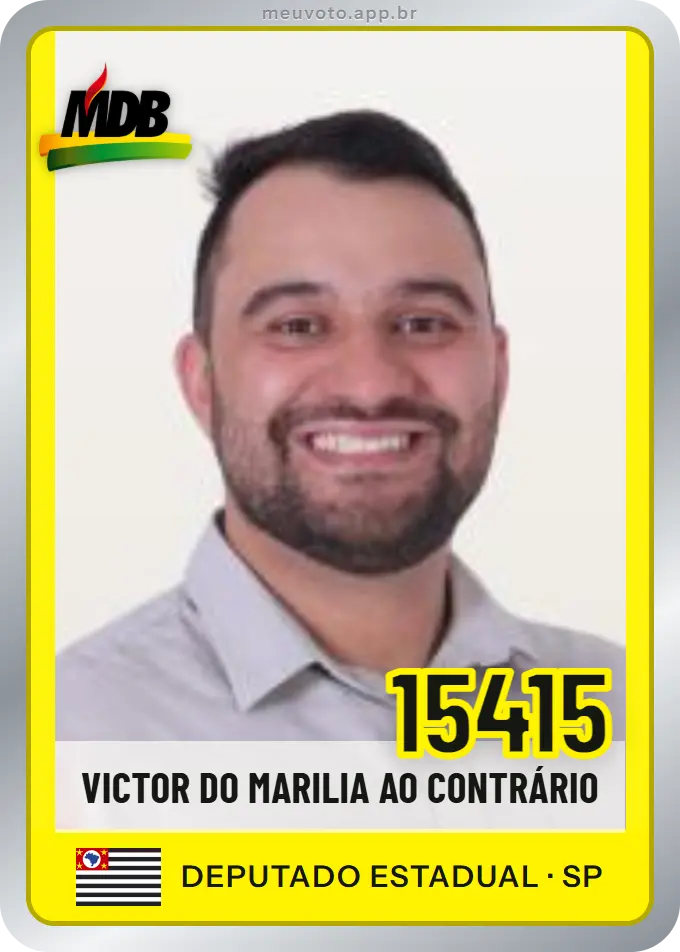 Carta de Victor do Marilia Ao Contrário, número 15415, MDB