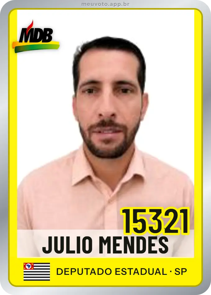 Carta de Julio Mendes, número 15321, MDB
