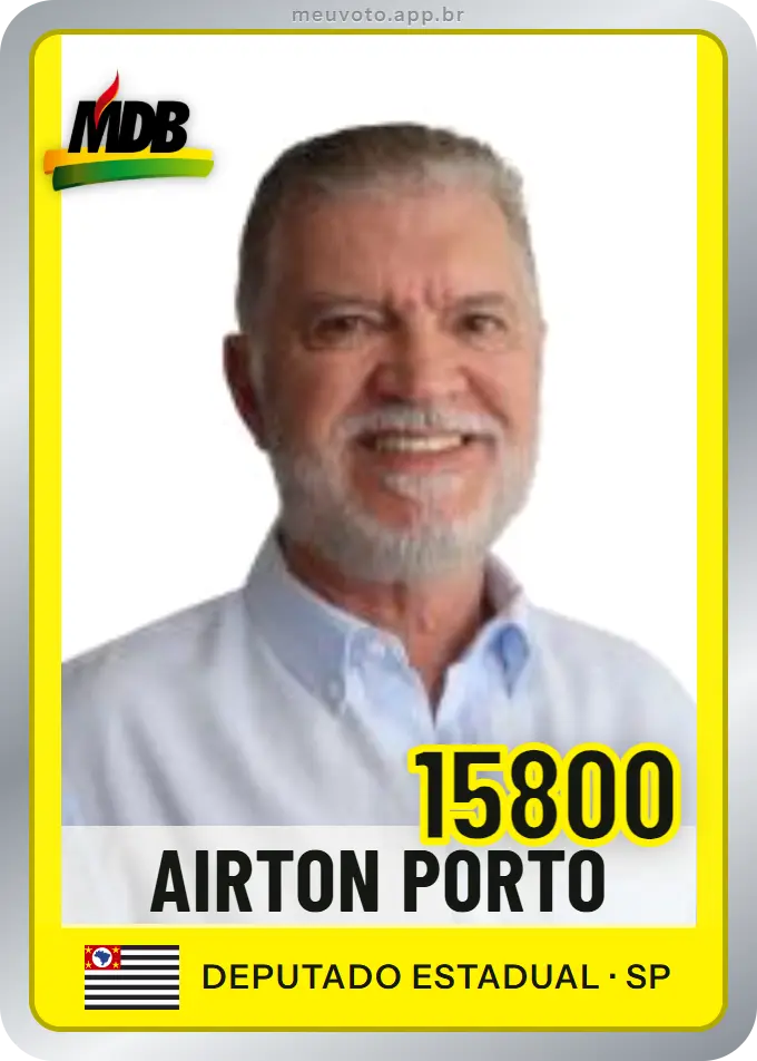 Carta de Airton Porto, número 15800, MDB