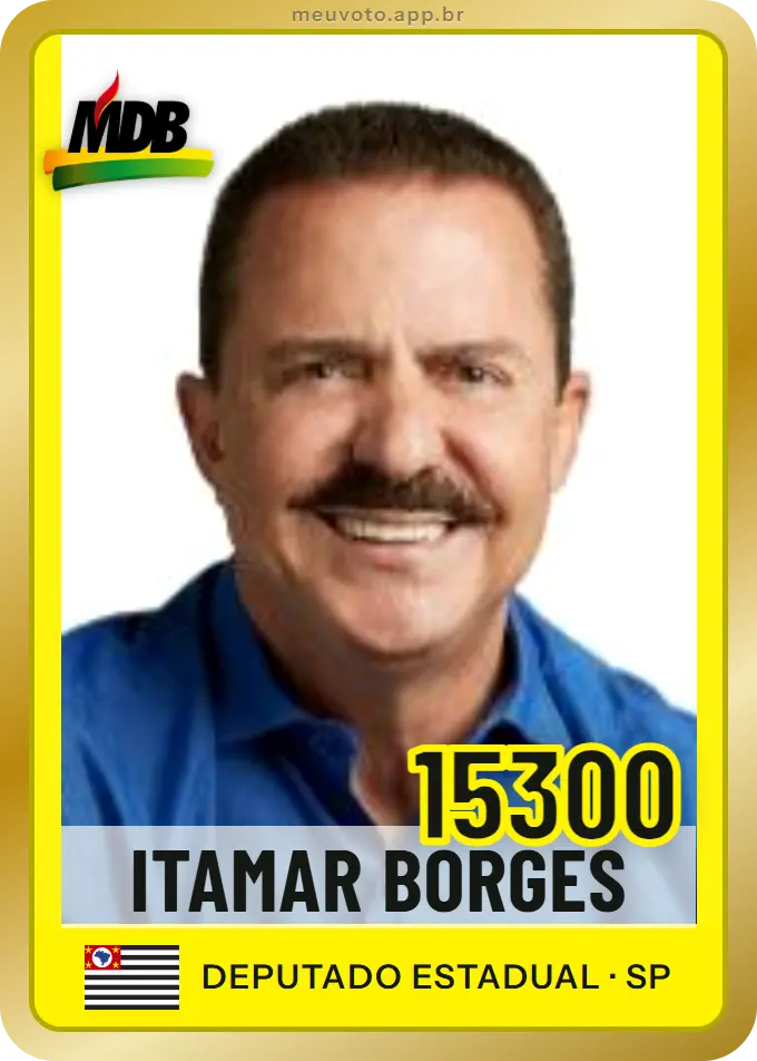 Carta de Itamar Borges, número 15300, MDB