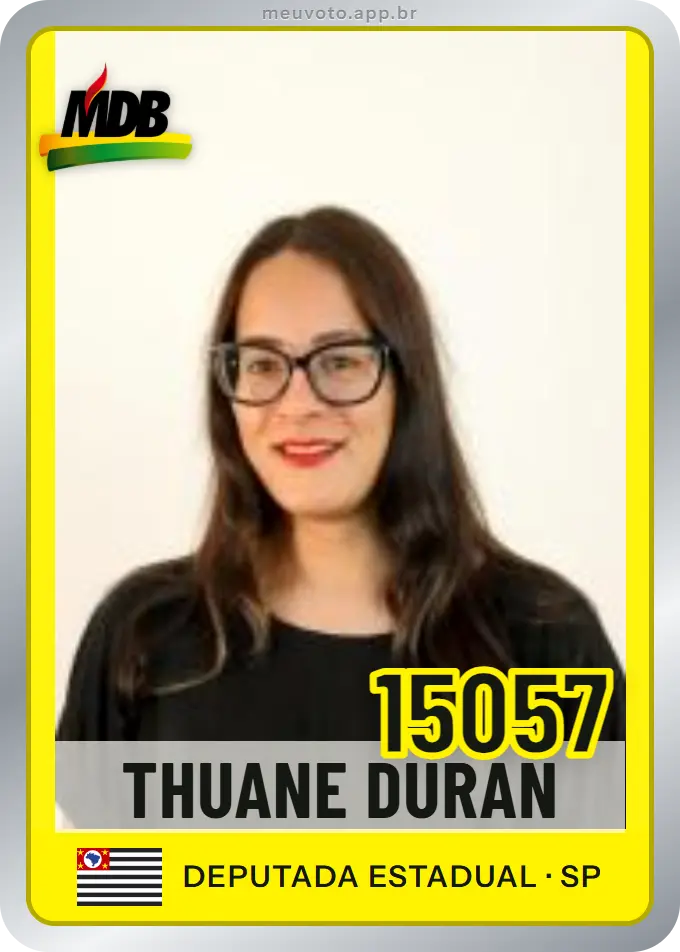 Carta de Thuane Duran, número 15057, MDB