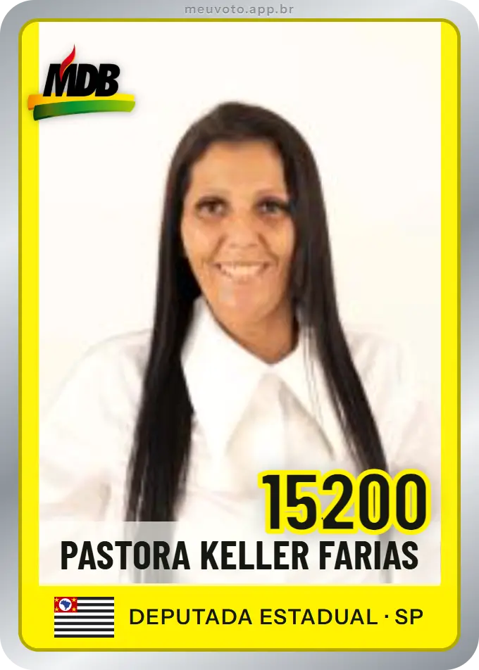 Carta de Pastora Keller Farias, número 15200, MDB