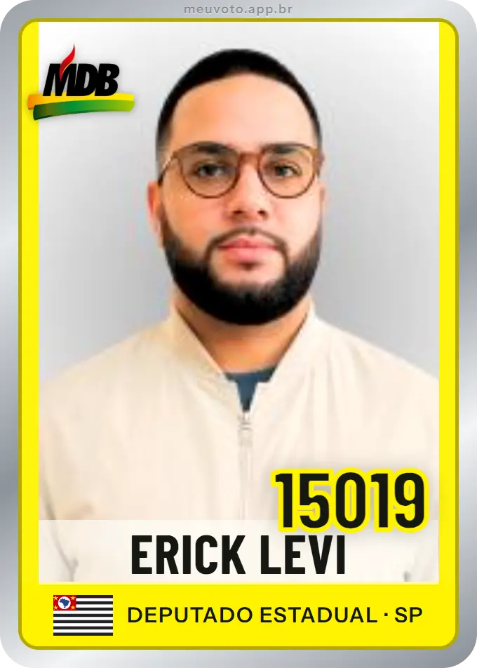 Carta de Erick Levi, número 15019, MDB