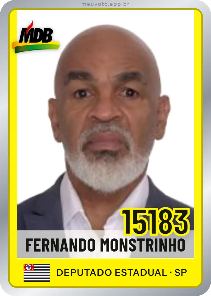 Carta de Fernando Monstrinho, número 15183, MDB