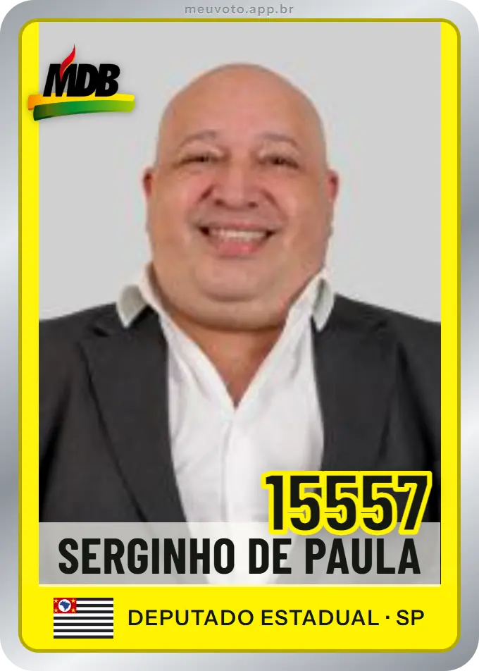 Carta de Serginho de Paula, número 15557, MDB