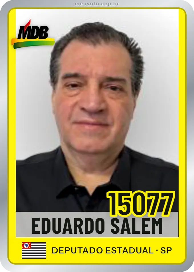Carta de Eduardo Salem, número 15077, MDB