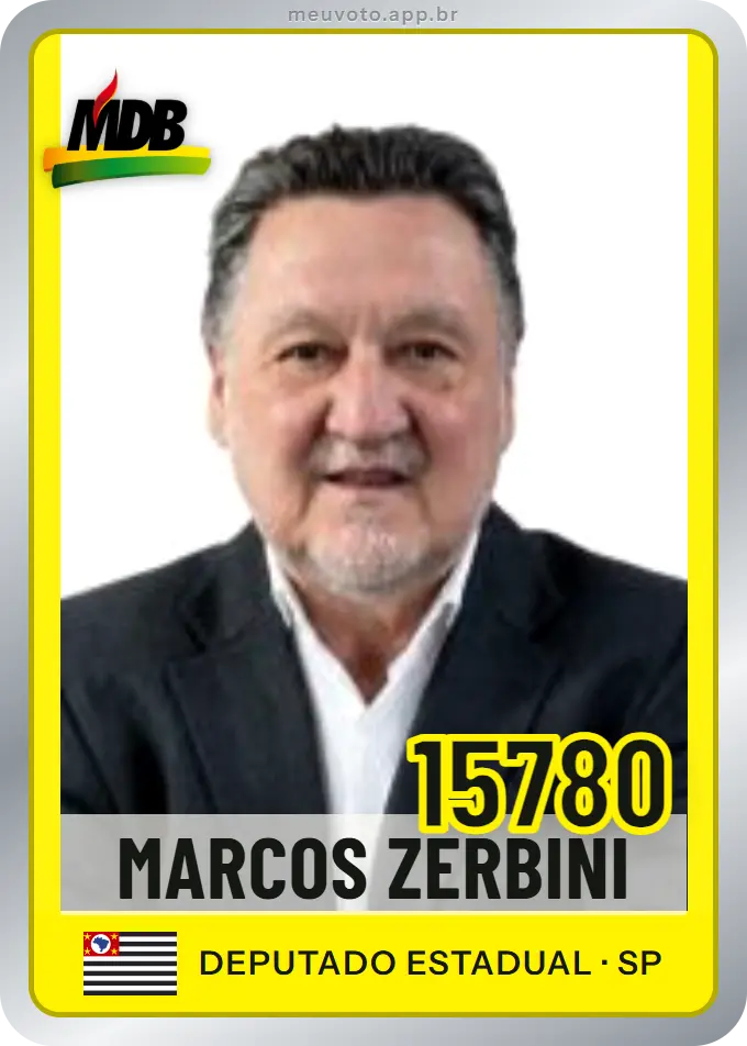 Carta de Marcos Zerbini, número 15780, MDB