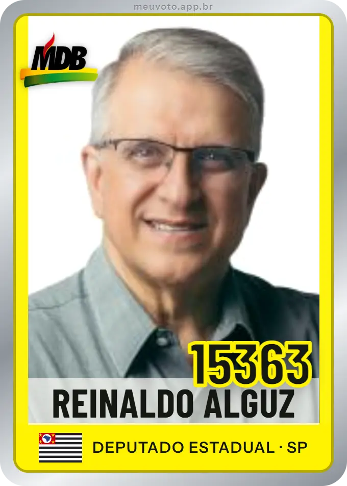 Carta de Reinaldo Alguz, número 15363, MDB